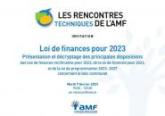 Les rencontres techniques de l'AMF : Loi de finances pour 2023